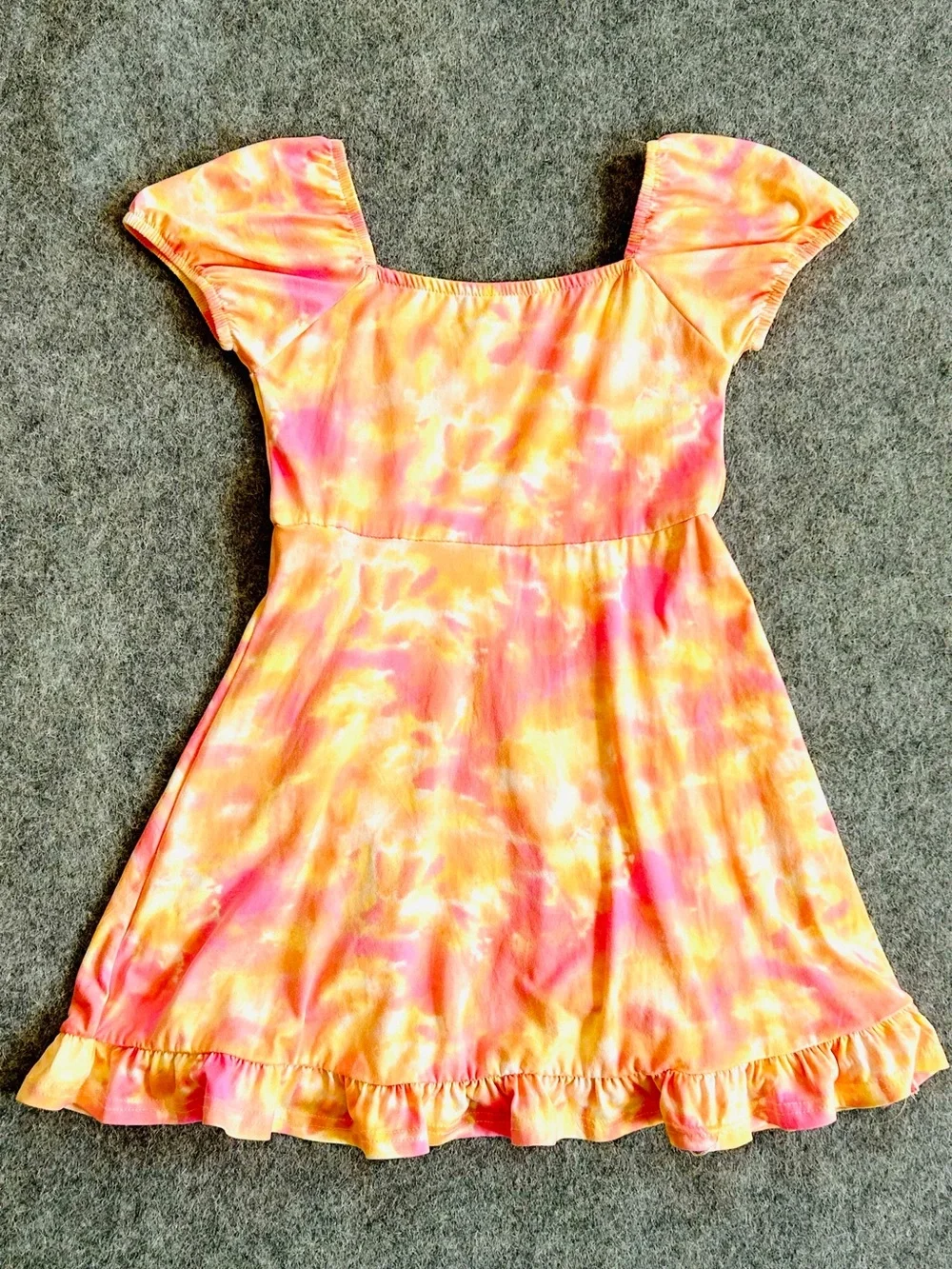 Girls' sz 10 years Tie-Dye Dress Bow